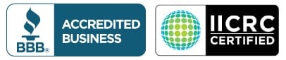 BBB Accredited Business and IICRC Certified badges